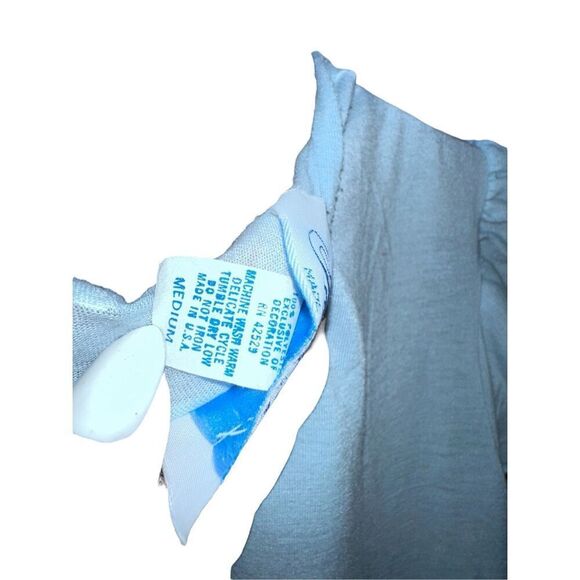 Beautiful RARE Vintage Vintage blue chiffon and lace sheer robe nightgown Cottag - Picture 7 of 9